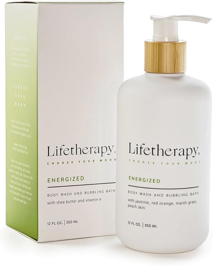 Lifetherapy Energized, Made For All Skin Types, Nourishing, 12 Ounce, Multiuse Liquid Soap, Body Wash, Bubble Bath - Image 2